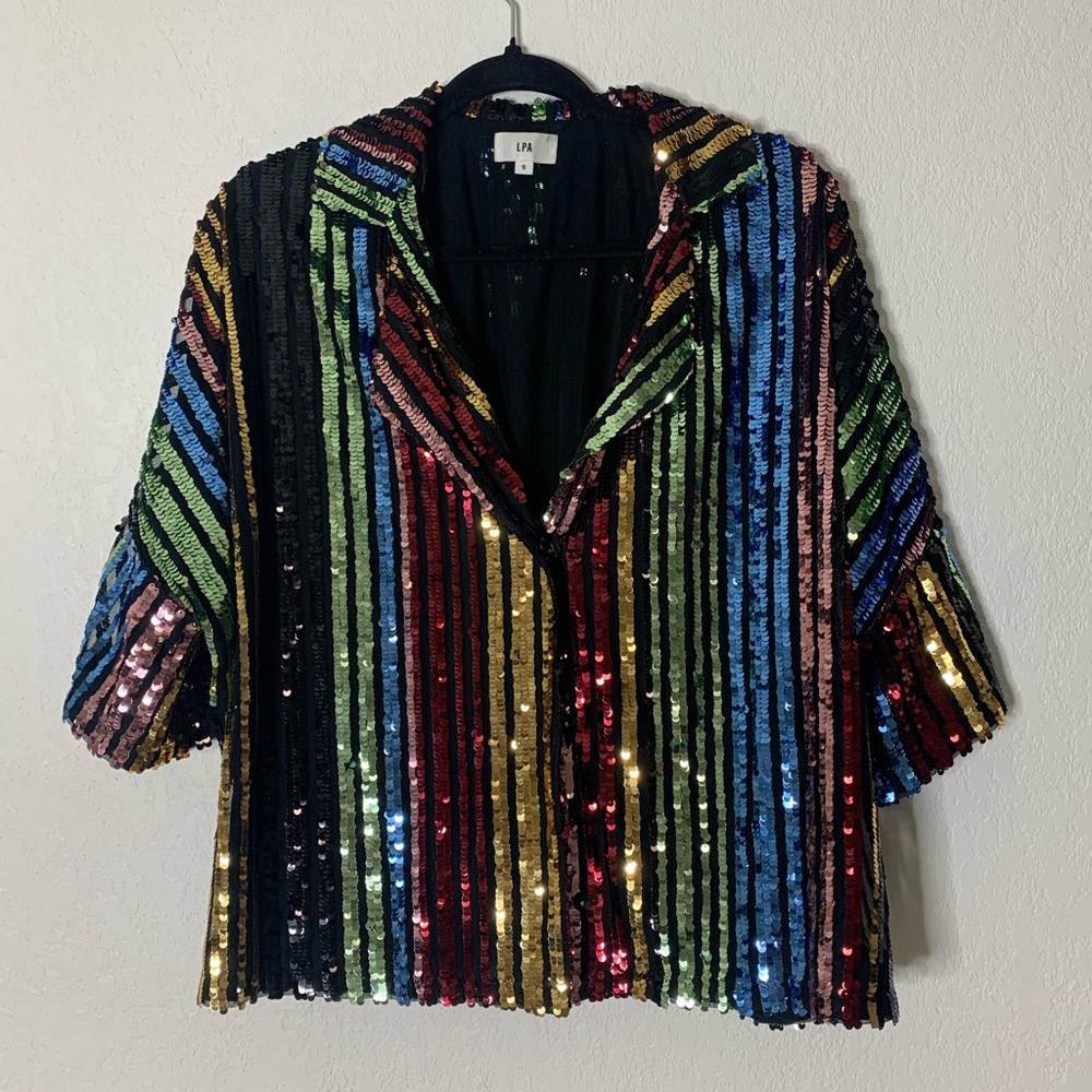 Rainbow Sequin Top
